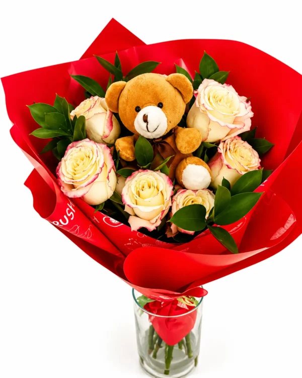 Buchet cu trandafiri Creamy