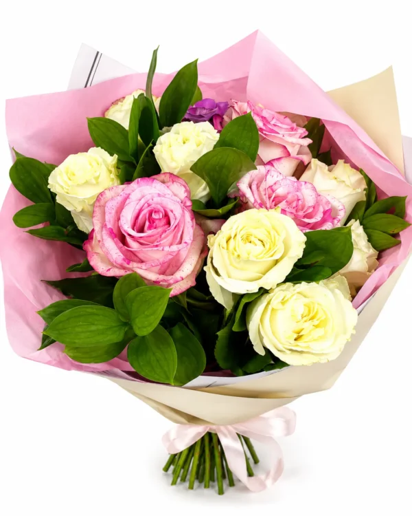 Buchet cu trandafiri Pink-white